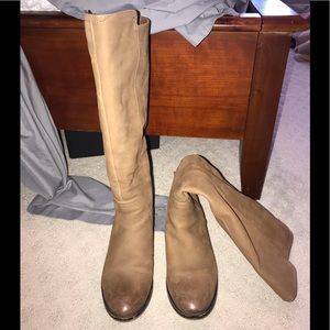 Tan riding boots